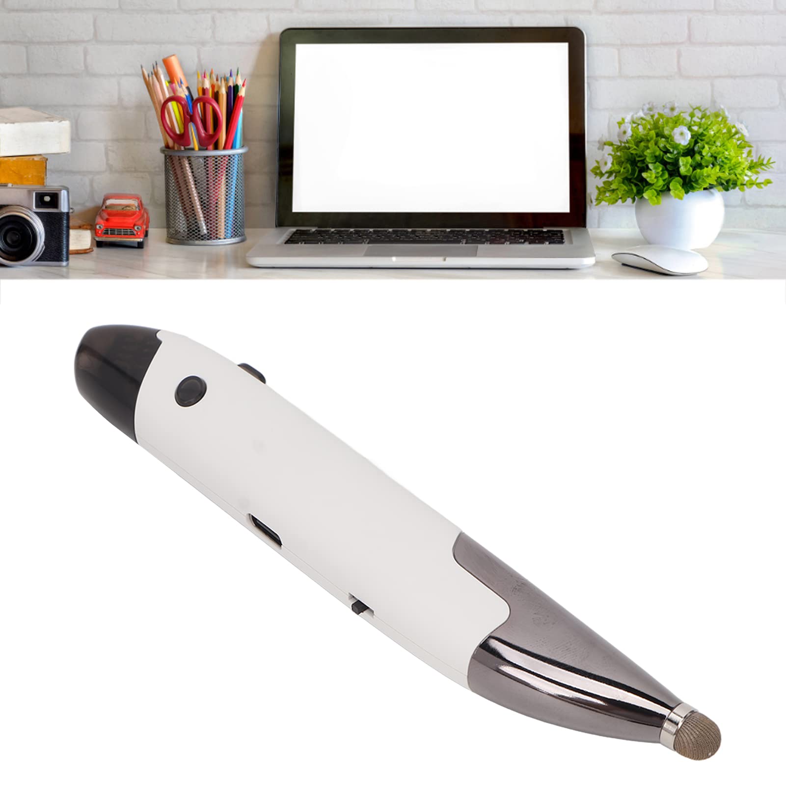Fockety Mouse Tascabile Ottico Wireless USB da 2,4 GHz Mouse Ottico Digitale Regolabile 800/1000/1200/1600 DPI Mouse Ergonomico con Scrittura a Mano Mini Air Mouse per PC Laptop Notebook