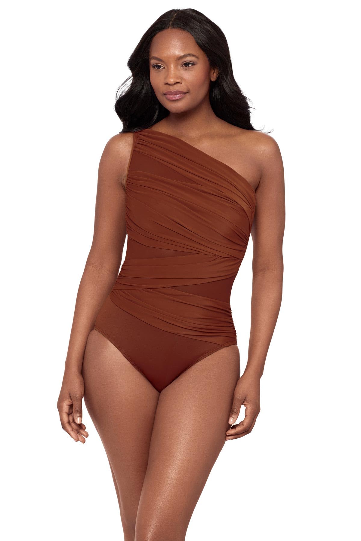 Miraclesuit Women's Slimming Swimwear JENA One Shoulder Tummy Control One Piece