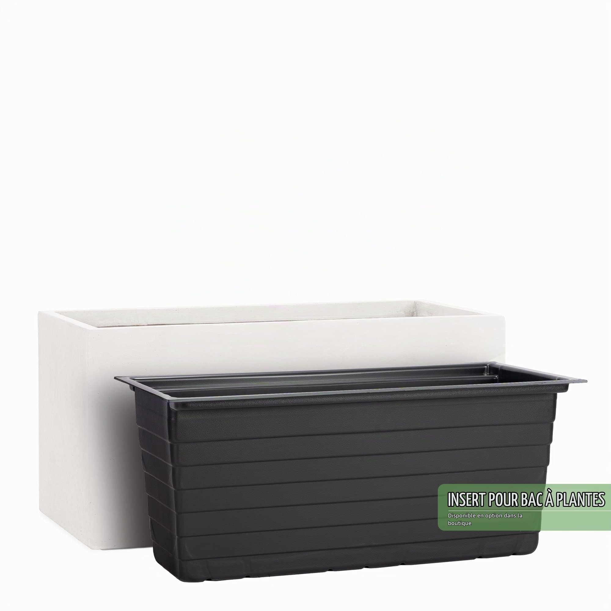 Pflanzwerk® Pot de Fleur Tub Jardinière Sable 40x80x40cm *Résistant au Gel* *Protection UV* *Qualité européenne*