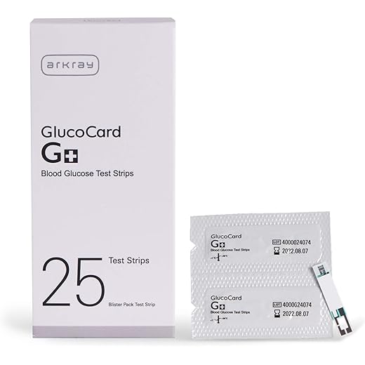 Glucocard G+ Blood Glucose Test Strips Pack of 25