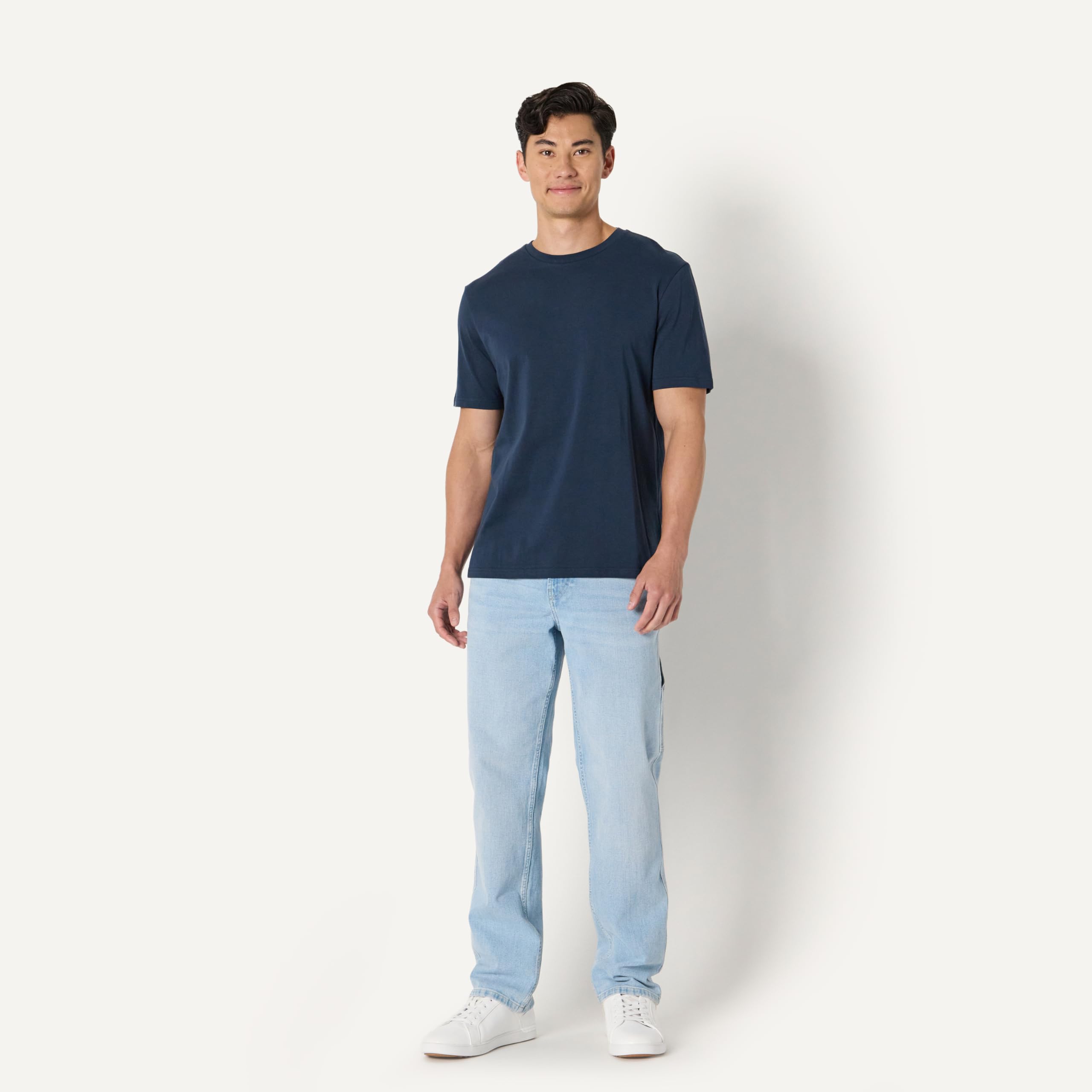 Amazon Essentials Camiseta de Manga Corta con Cuello Redondo y Corte Recto Hombre, Paquete de 6