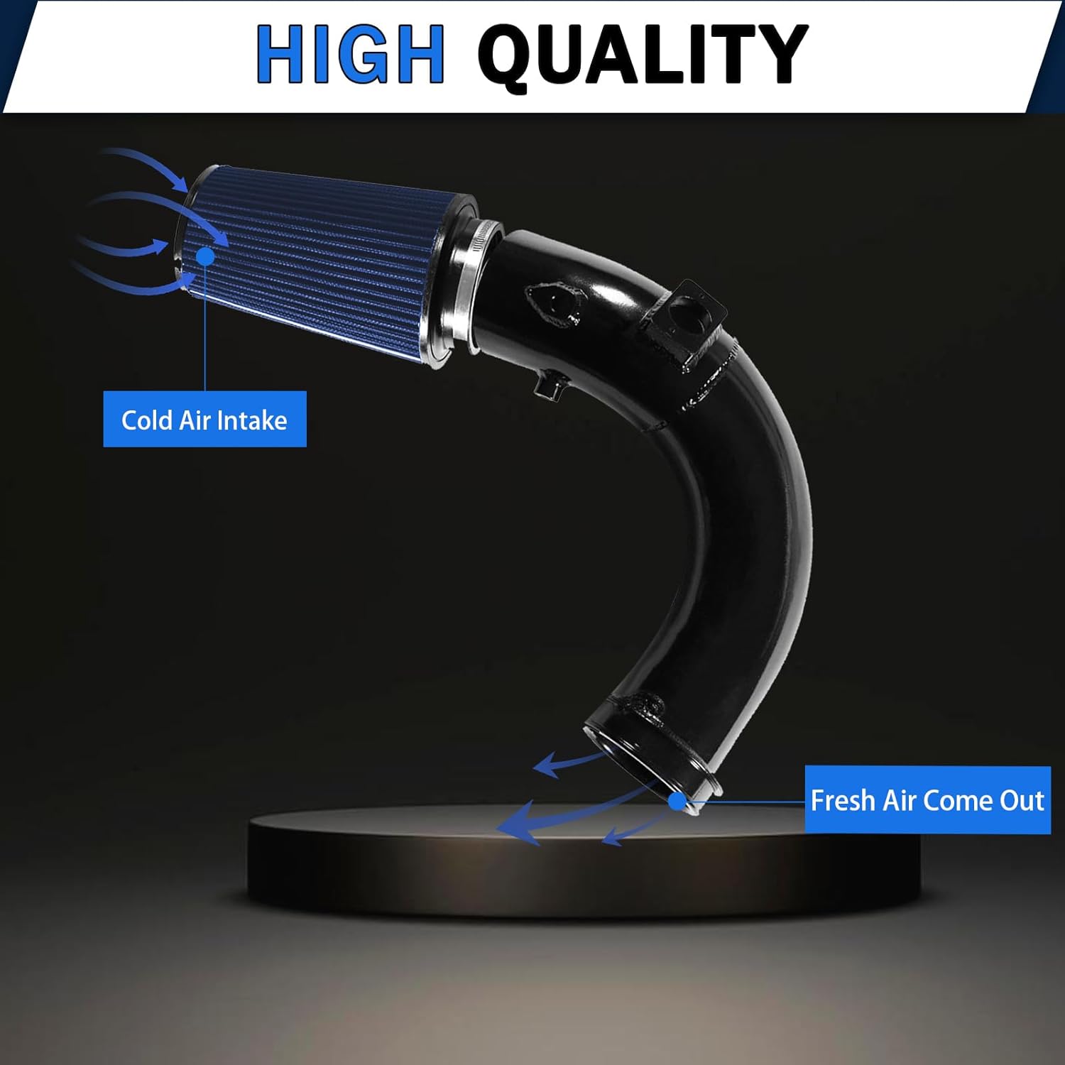 Cold Air Intake Kit fit for 2007.5-2012 for Dodge Ram 2500 3500 6.7L Cummins Diese Blue