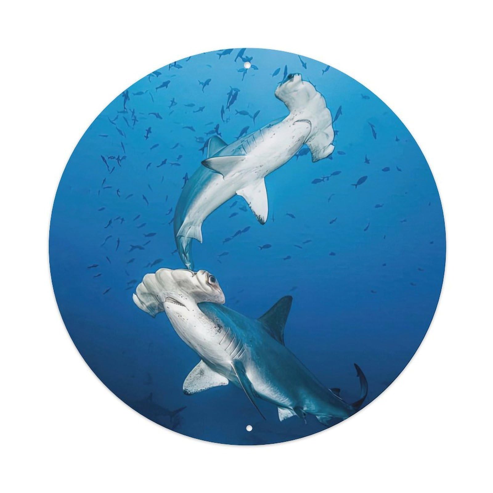 Hammerhead Shark Marine Life Deep Sea Diving Metal Tin Sign