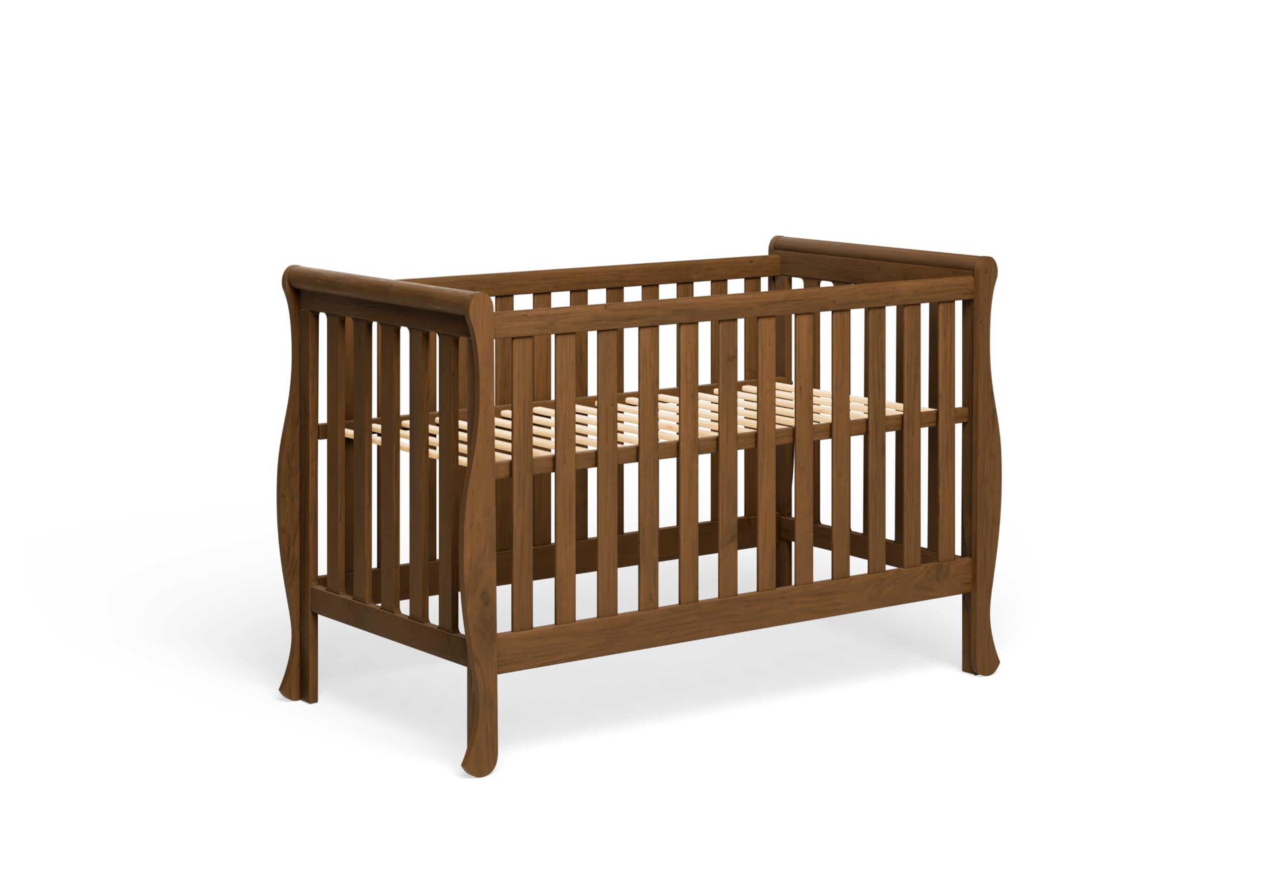 Cuna Gala 120x60 cm – Elegante Cuna Blanca con Barrera extraíble – Convertible en Cama de día, Fabricada en Madera de Pino y MDF
