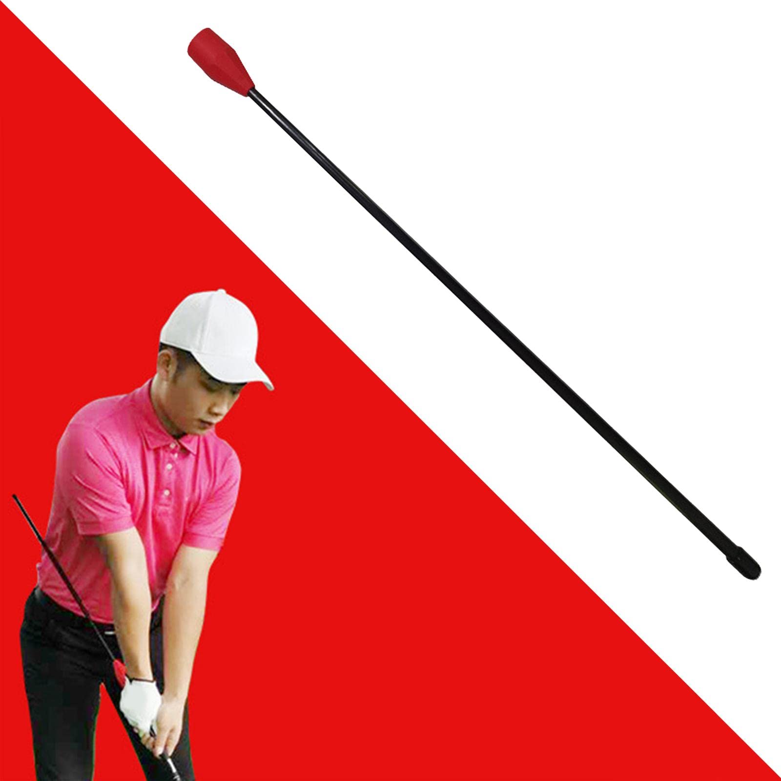 1 Pieza Golf Swing Aid Accesorio de Entrenamiento Stick Entrenador de Muñeca Alineador Plástico y Caucho Adecuado para Profesores, Rojo, 6 Piezas