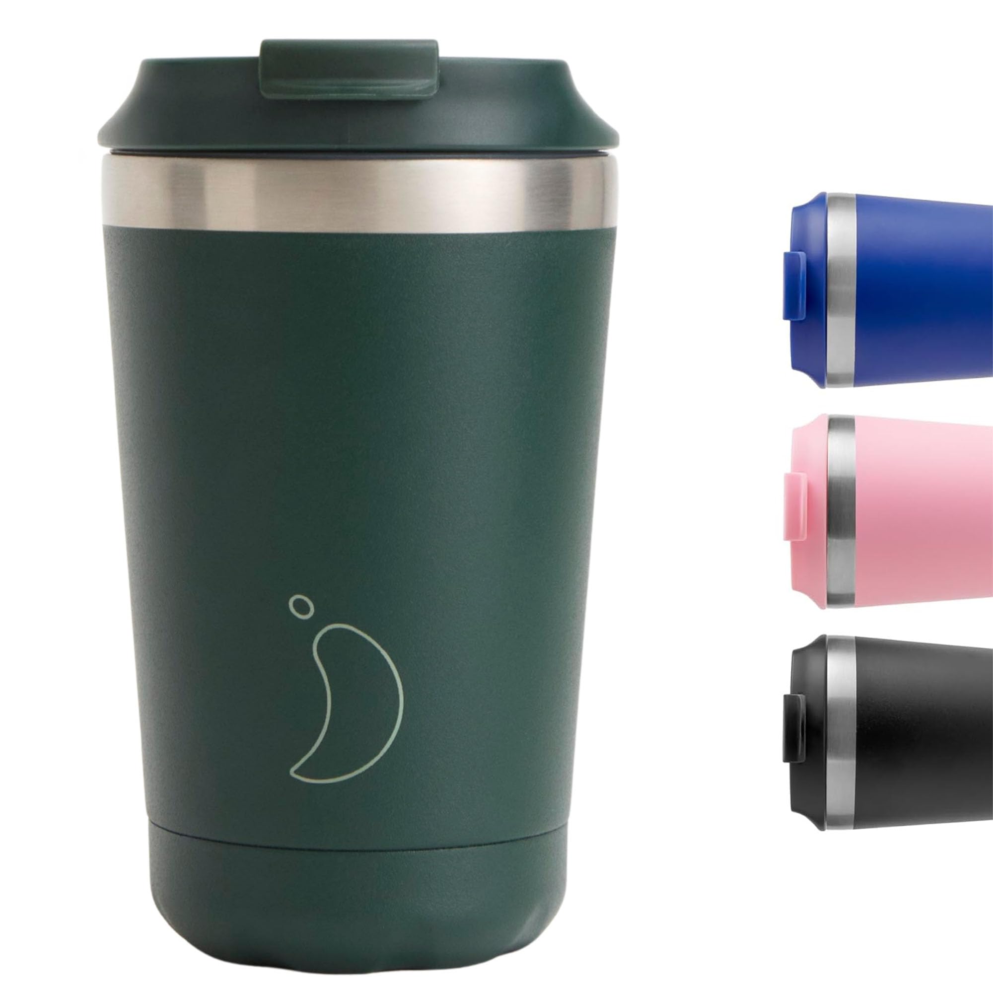 Chilly's Original Coffee Cup - Thermal Mug - Matte Green, 340ml