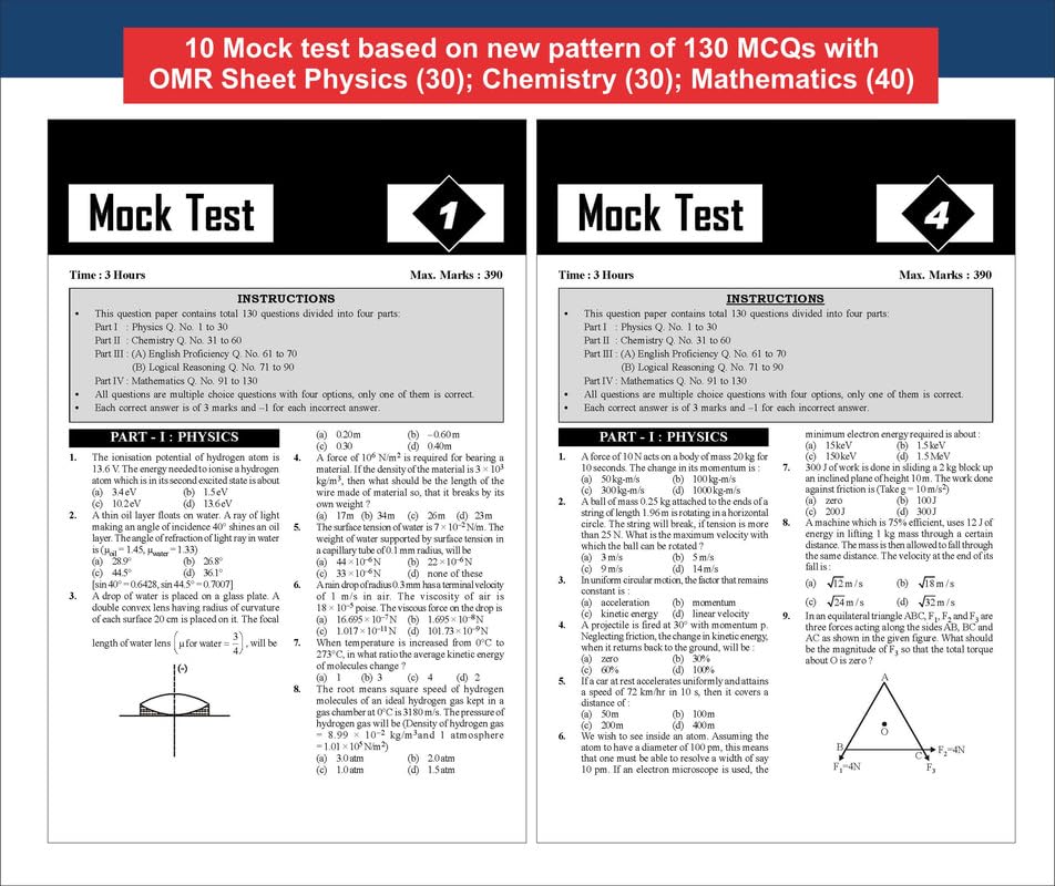 Image of Target BITSAT 2026 - 10 Mock Tests Series with 2025 (2 Sets) Previous Year Solved Papers 4th Edition | Physics, Chemistry, Mathematics, English & Logical Reasoning PYQs