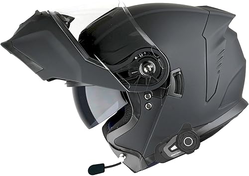 Miniatura 1 de 1Storm Casco modular de motocicleta para calle con doble visera abatible, protección solar de cara completa HJK920