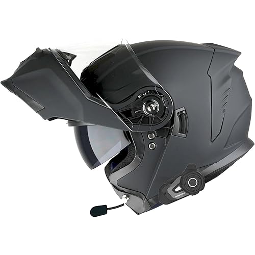 1Storm Motorcycle Street Bike Modular/Flip up Dual Visor Sun Shield Full Face Helmet
