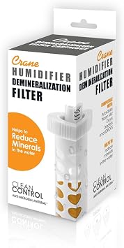 Crane Genuine Replacement Demineralization Filter Cartridge for Teardrop Humidifier Reduces White Dust 1 Count (Pack of 1) Universal Humidifier Filter