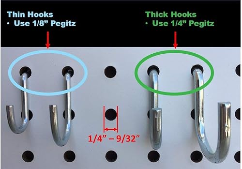 Miniatura 6 de Seguros de clavija para tablero perforado (50 piezas)