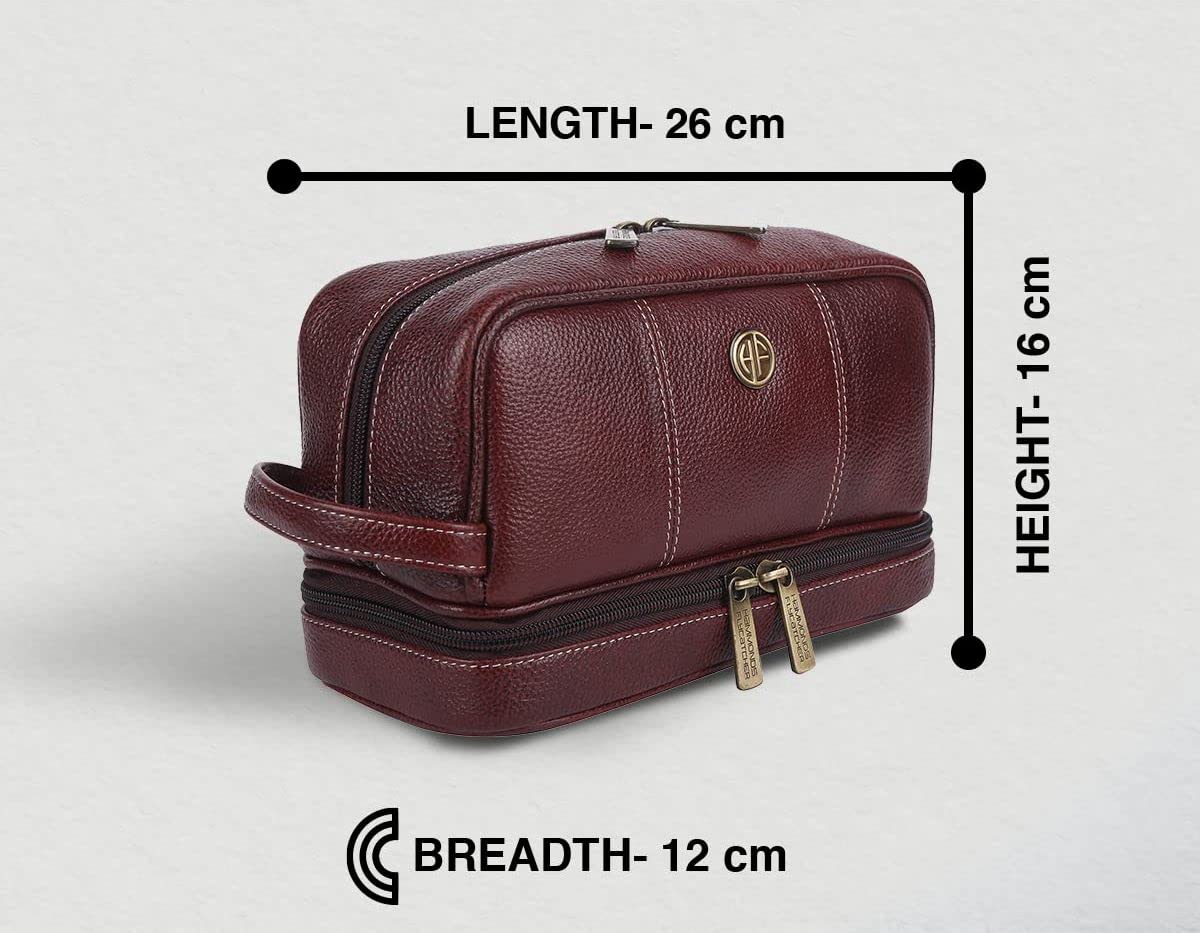 Hammonds Flycatcher - Neceser de piel auténtica de 11 cm para hombre, marrón, kit de cuero Dopp, neceser de aseo para hombre, bolsa de aseo para hombre, bolsa de aseo de viaje, estuche de tocador