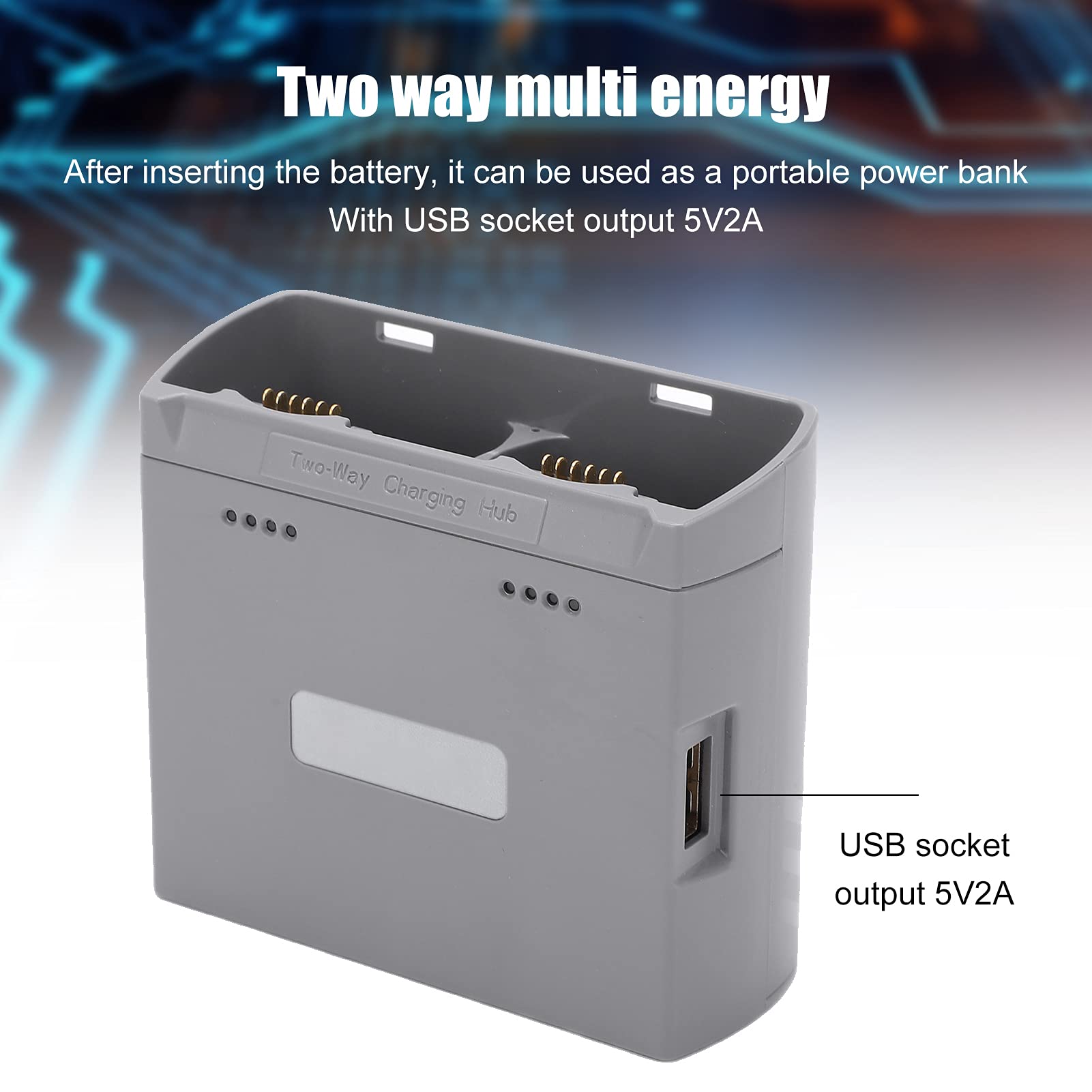 Caricabatterie Mini 2 / Mini SE, Stazione di Ricarica della Batteria a Due Vie, Ricarica per Batteria o Carica Batteria Altro, Caricabatteria Bidirezionale per Mini 2 / Mini