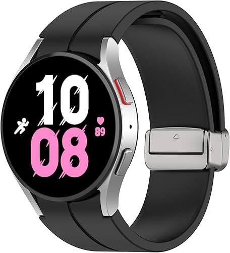 Miniatura 4 de Disscool Pulseras de repuesto compatibles con Samsung Galaxy Watch 6Watch 5Galaxy Watch 4, correa ajustable de silicona suave de 0.787 pulgadas con