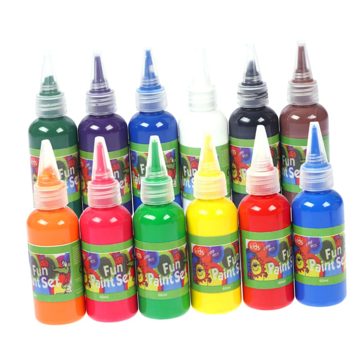 NUOBESTY Juego de Pintura Acuarela de 12 Colores 60ml para Manualidades