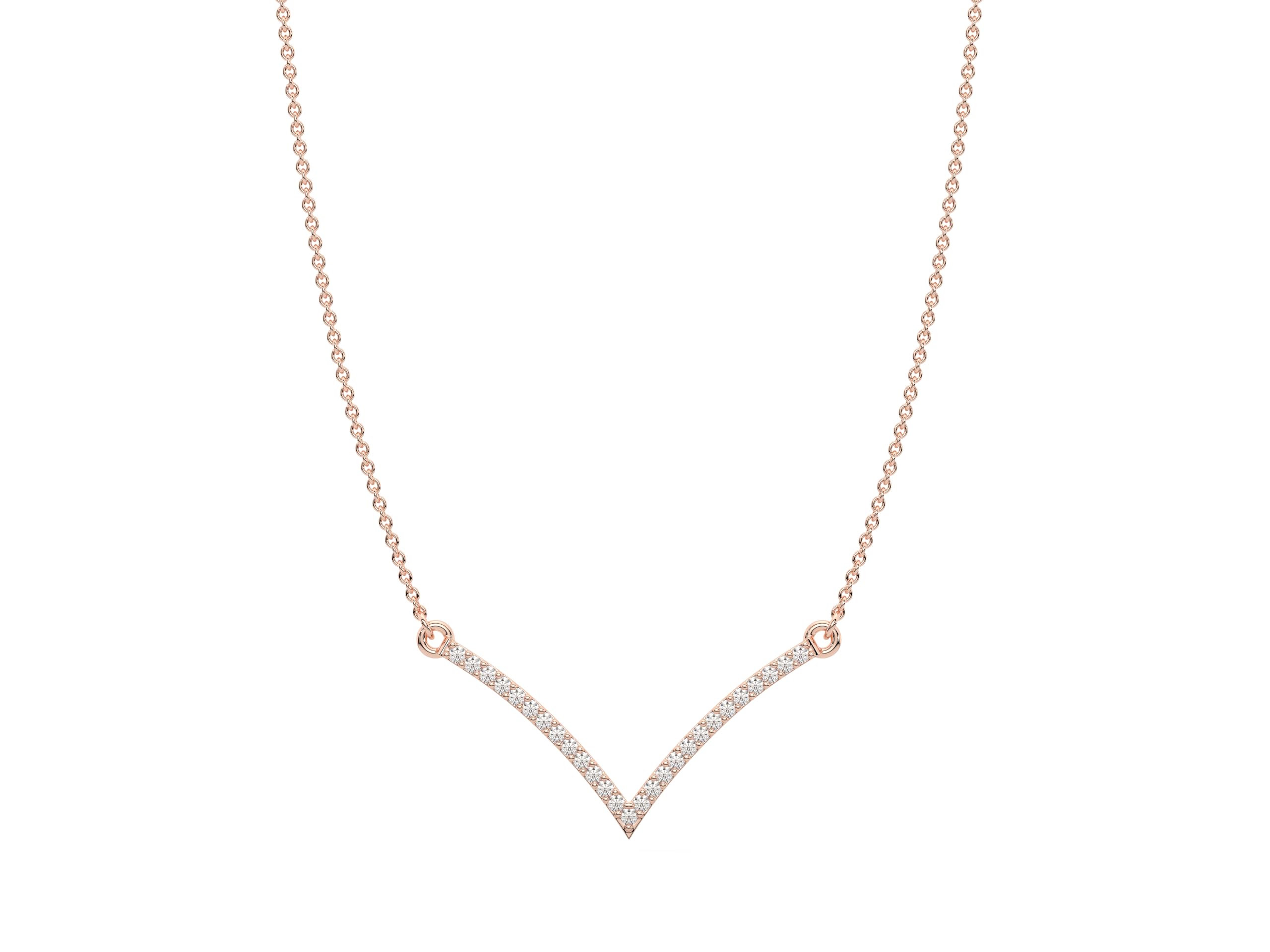 KOARRA 925 Sterling Silver Rose Gold V Shape Pendant Necklace for Women & Girl - Anniversary, Birthday Gift for Women & Girl - 925 Purity Certificate of Authenticity (B0CVS39H1X) Amazon Price History, Amazon Price Tracker
