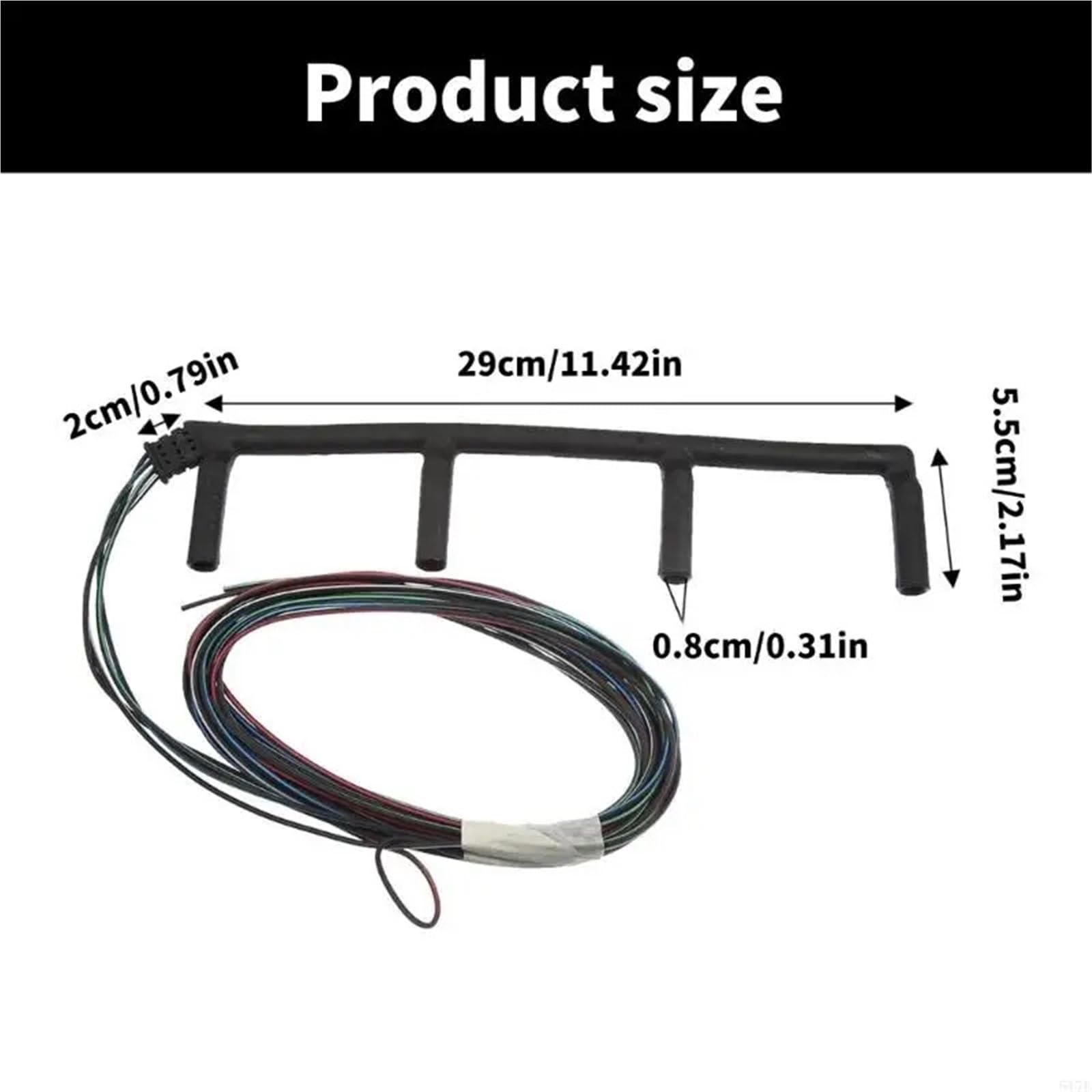 Bobina Compatible con Golf 038971782C 904-417 V10830116 84554003001 517B Cable del calentador motor Bujía incandescente y cableado puente conector Kit de bobina de encendido