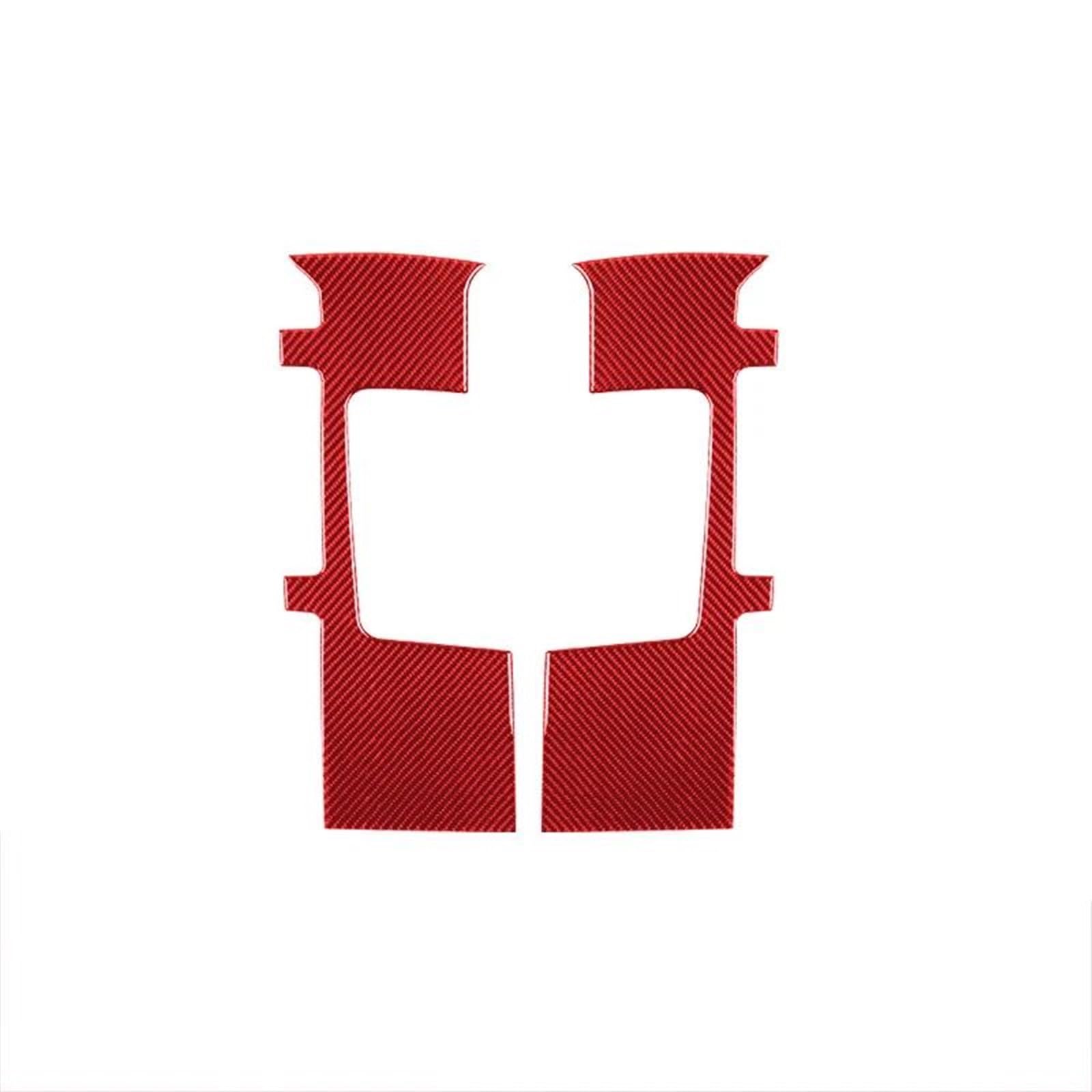 SKINII Decorazione Interni per Toyota per Tundra 2014-2018 Cintura di Sicurezza Pannello Copertura Trim Adesivo Decalcomania Interni Fibra di Carbonio Modanatura Interni (Colore : Rosso)