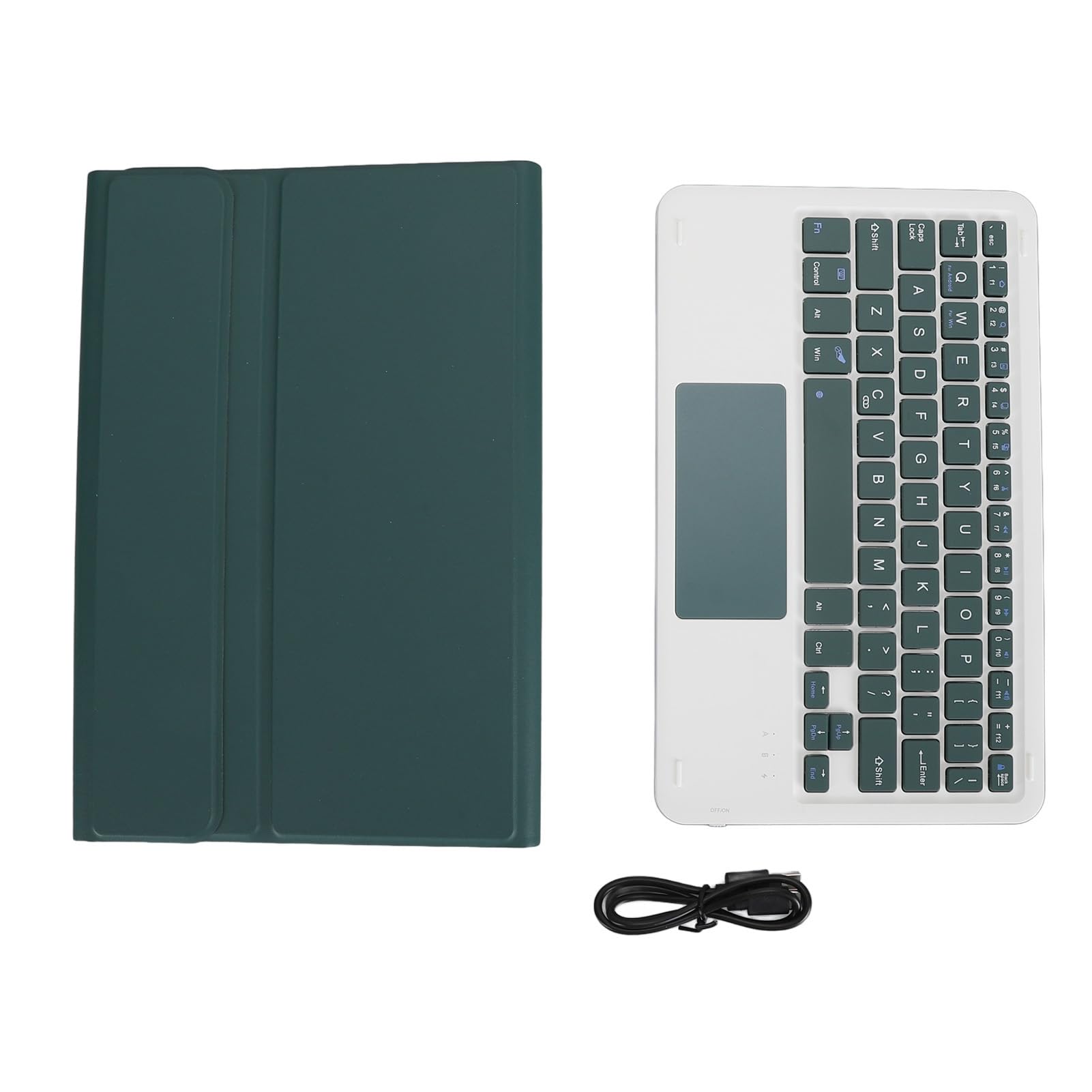 Etui klawiatury dla Pad 6 Pro 11 -calowy 2023 Model PU skórzany pokrywę z magnetycznym wyjmowanym bezprzewodowym klawiaturą Bluetooth i multi touch touchpad (Ciemnozielony)