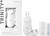 NuFACE TRINITY FDA Cleared Microcurrent Facial Device Effective Lip & Eye Attachment - Skin Firming & Face Sculpting Device for Targeted Treatment Microcurrent Gel Activator, Silk Creme & Brush