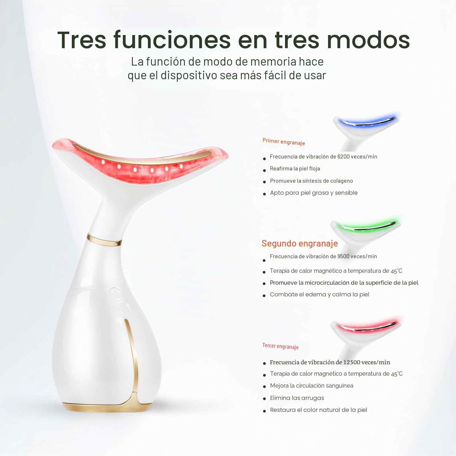 Ms.W Dispositivo de Belleza Electrico Masajeador Cara, Masaje Facial Aparatos Para Flacidez Cara Masajeador Facial Antiarrugas, Maquina Quita Arrugas Lifting Facial Skin Care Masajeadores Faciales