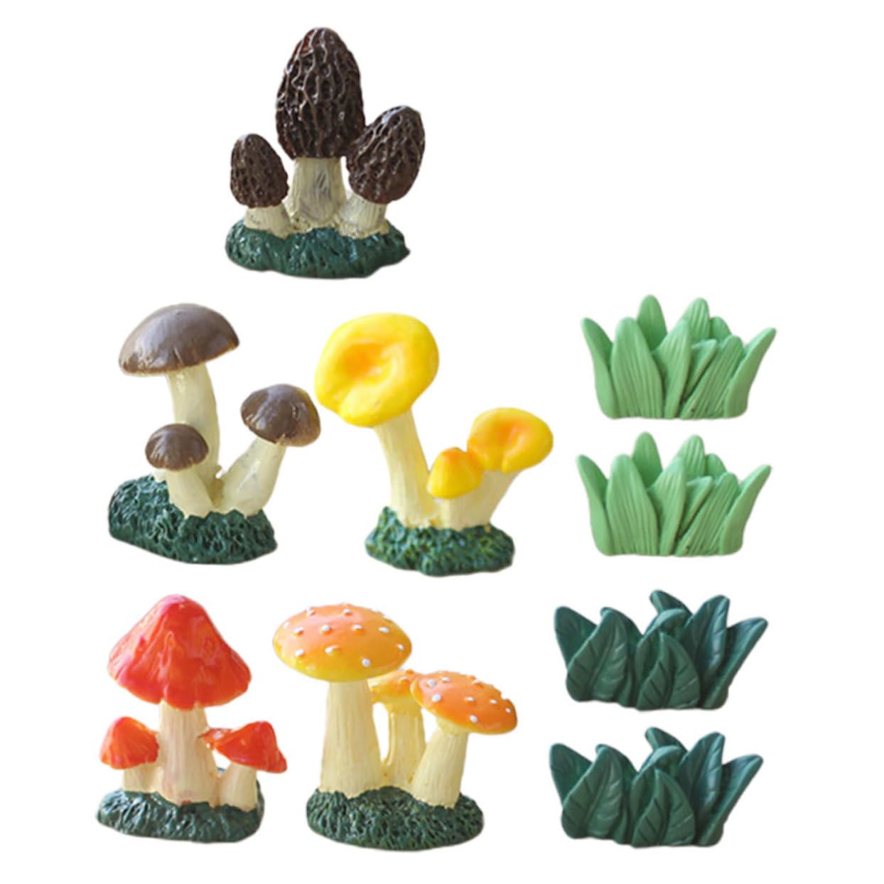 TOYANDONA Lot De 4 Décorations De Jardin en Forme De Champignon Artificiel Décoration Murale en Forme De Champignon Accessoires pour Bonsaï Décoration Miniature en Résine