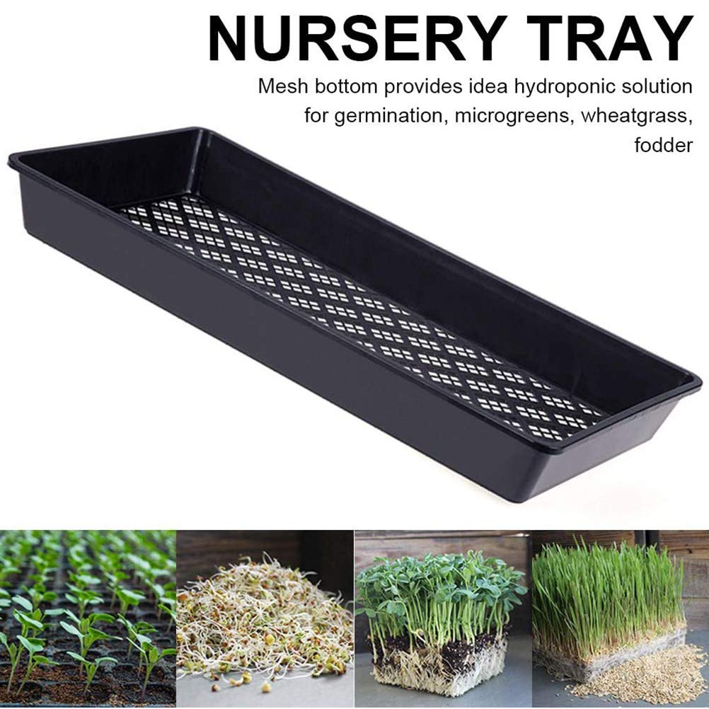 Lot de 2 plateaux de culture pour semis avec trous de drainage et fond en pour la germination des plantes