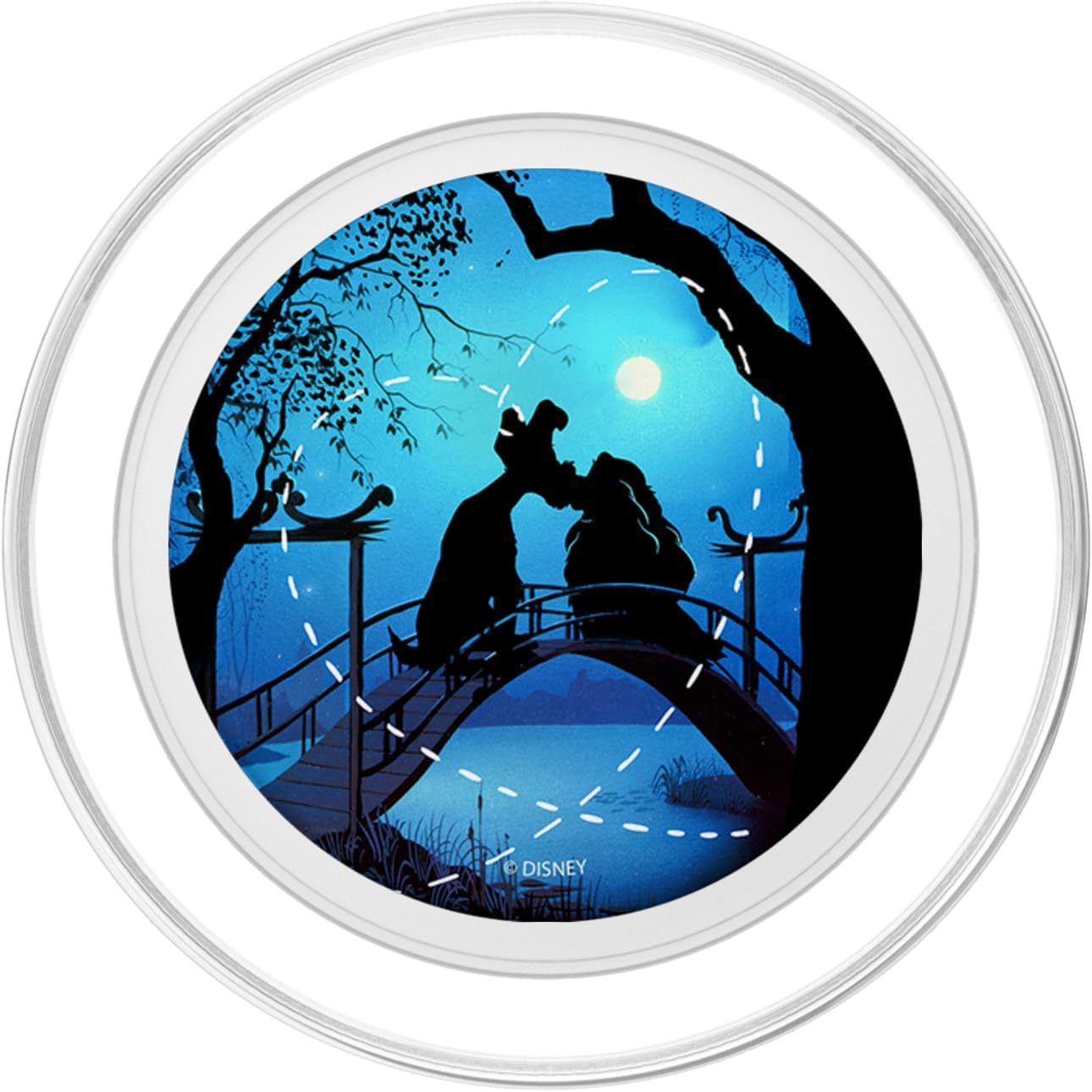 Disney Lady and the Tramp Silhouette Love PopSockets MagSafe PopGrip for iPhone