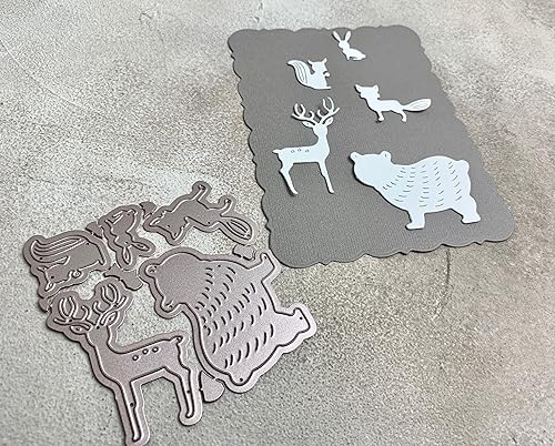 Stanzschablone cutting dies xmas woodlands ( Waldtiere Bär,...
