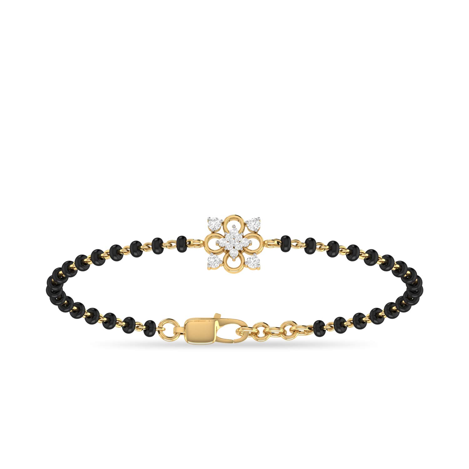 18k (750) Yellow Gold and Diamond Bracelet for Women