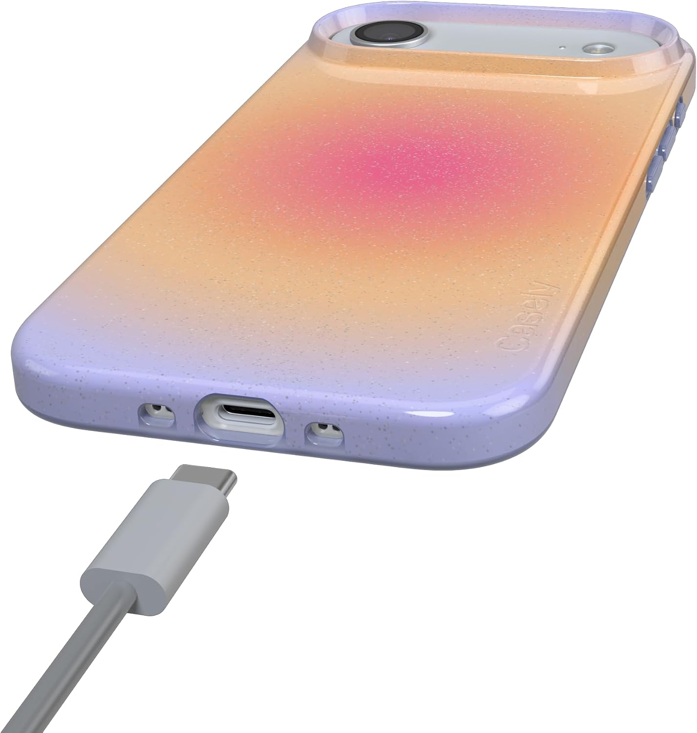 Casely iPhone 17 Air Case | Sunset Halo | Rainbow Aura | Compatible with MagSafe | Classic Ultra Slim Design