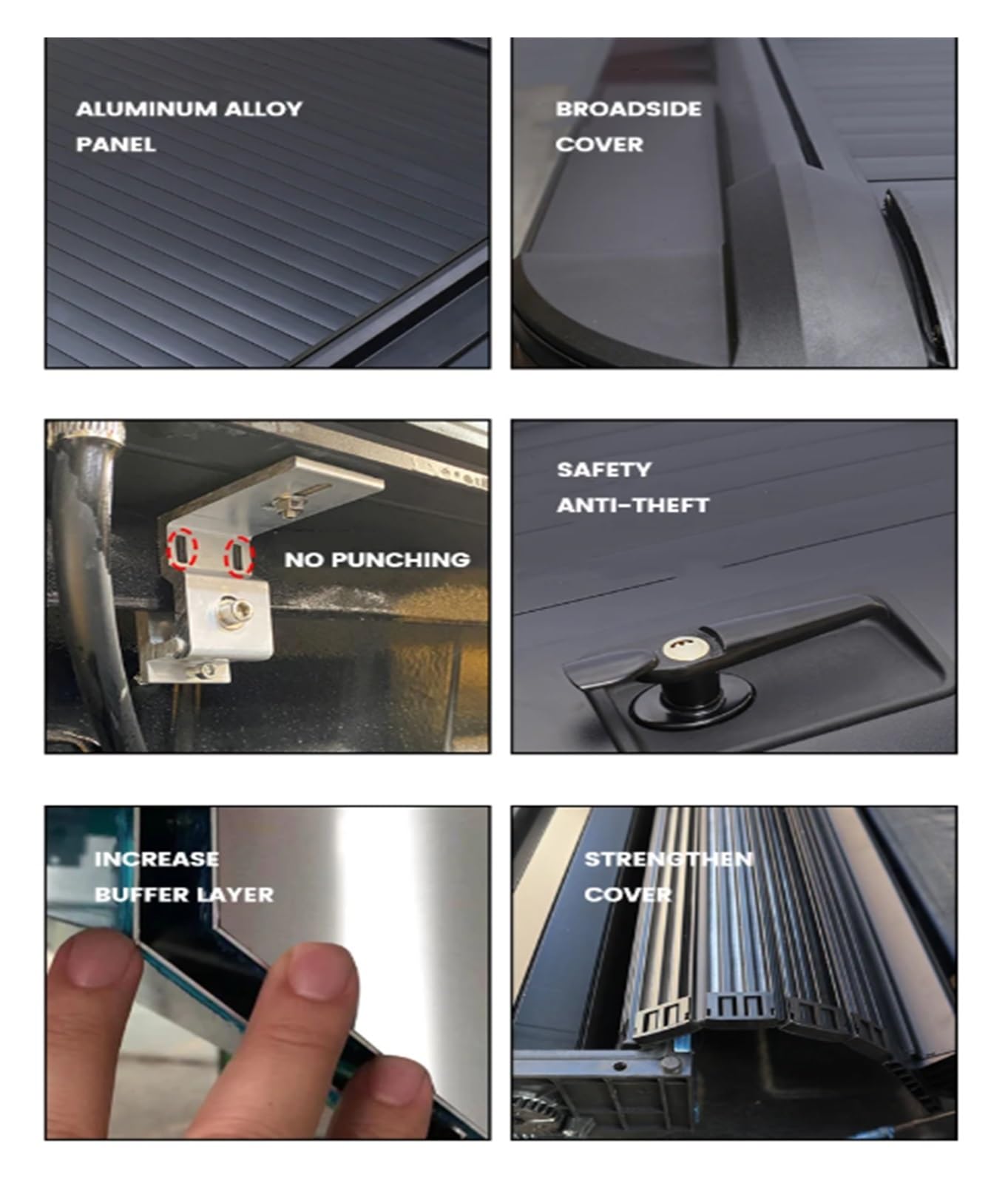 Coffre Cover Couvre-tonneau Rigide à enroulement arrière pour Dodge pour Ram 1500 2000-2025. RéTractable ÉTagèRe ArrièRe(Manual Lock 1)