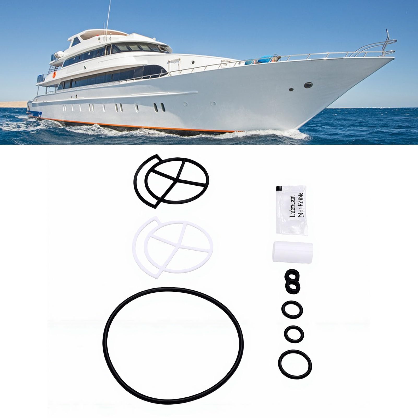 Haofy Kit de Sello de Suavizador de Agua 7129716 Kit de Sello de Reparación de Válvula de Goma para Kenmore Morton NorthStar, 6 Anillos con Lubricante