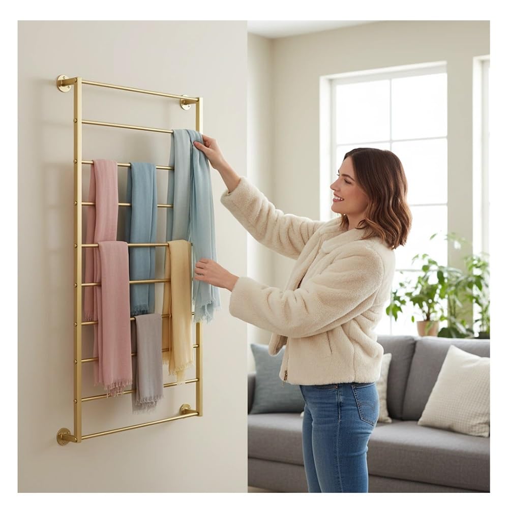 Porta cravatte e sciarpe in metallo, supporto per nastro per scialle per vendita al dettaglio, per negozi di artigianato, negozi di fiori, pasticcerie