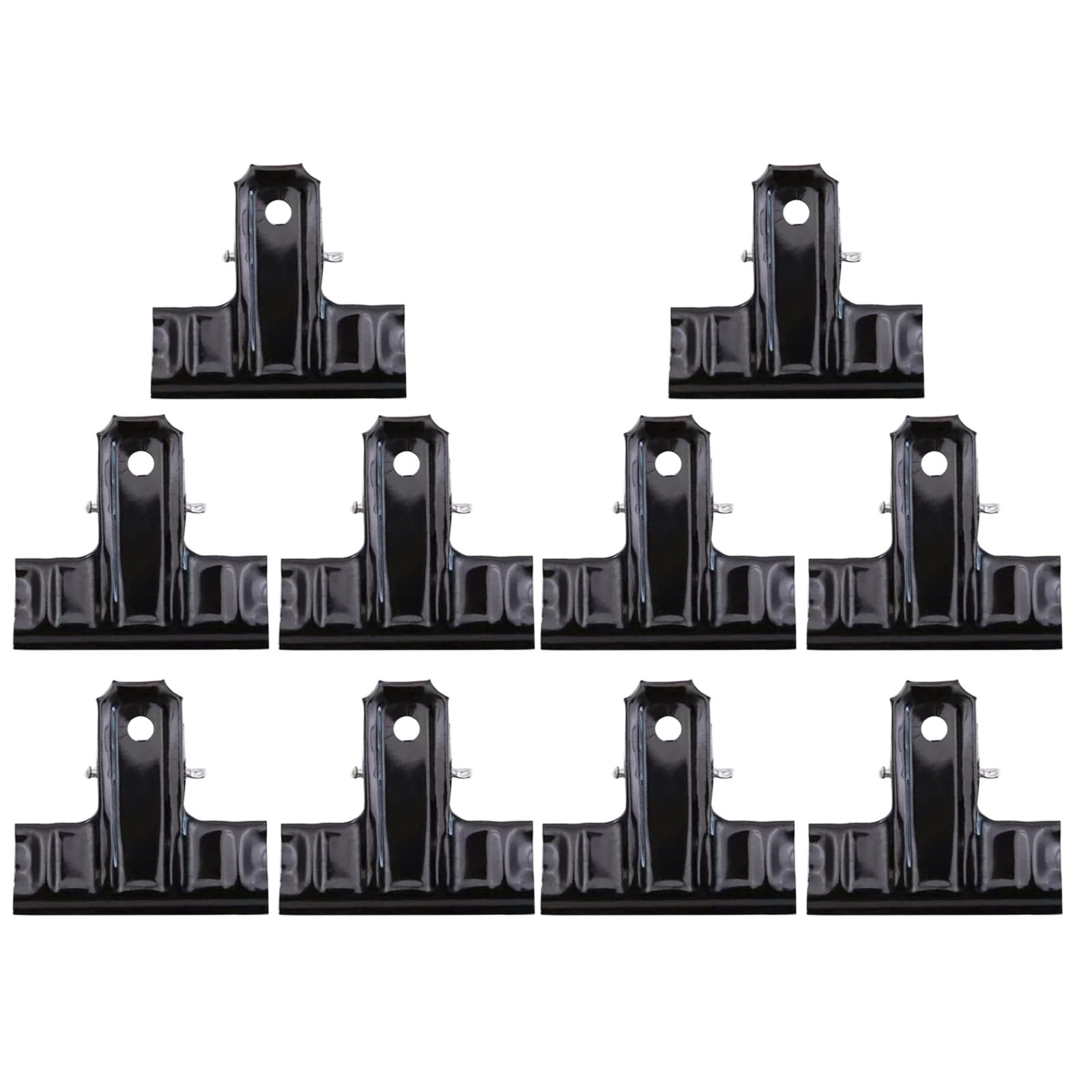 SUNTRADE Metal Binder Clips, Black, 10 Pack, Large Size for Office, Kitchen, Drawing Board and Art Crafts (63mm) - Image 2
