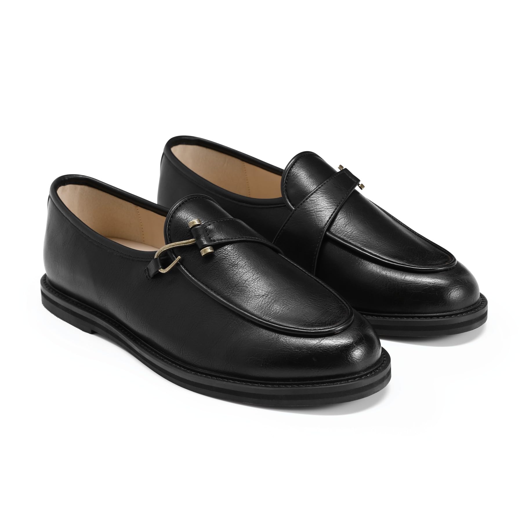 Allthemen Mocassins Homme Elegant Loafers PU Brogues Chaussures Slip on | Confort Leger,Basse Plat,Antidérapant,Résistant à l'Usure,Sans Lacets,Facile à Enfiler Et à Retirer,Conduite Bureau Loisirs