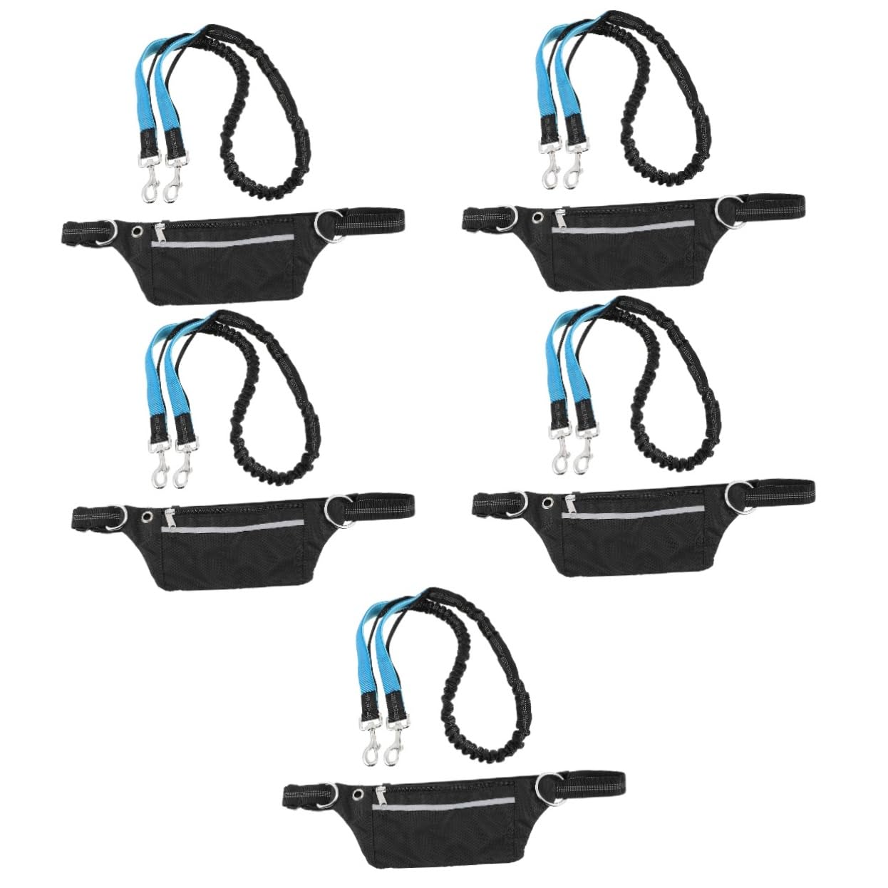 Sosoport 5 Juegos Riñonera con Cordón Perro Corriendo Correa De Cintura Cinturones Llamativos para Mujer Correa Manos Libres Cinturón para Perros Arnés para Perros Páginas Mascota Cangurera