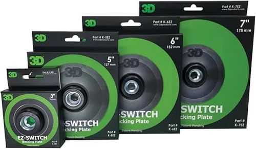 Miniatura 2 de 3D EZ-Switch - Placa de respaldo de 6 pulgadas Almohadilla trasera de pulido de bordes flexibles Compatible con pulidores rotativos universales