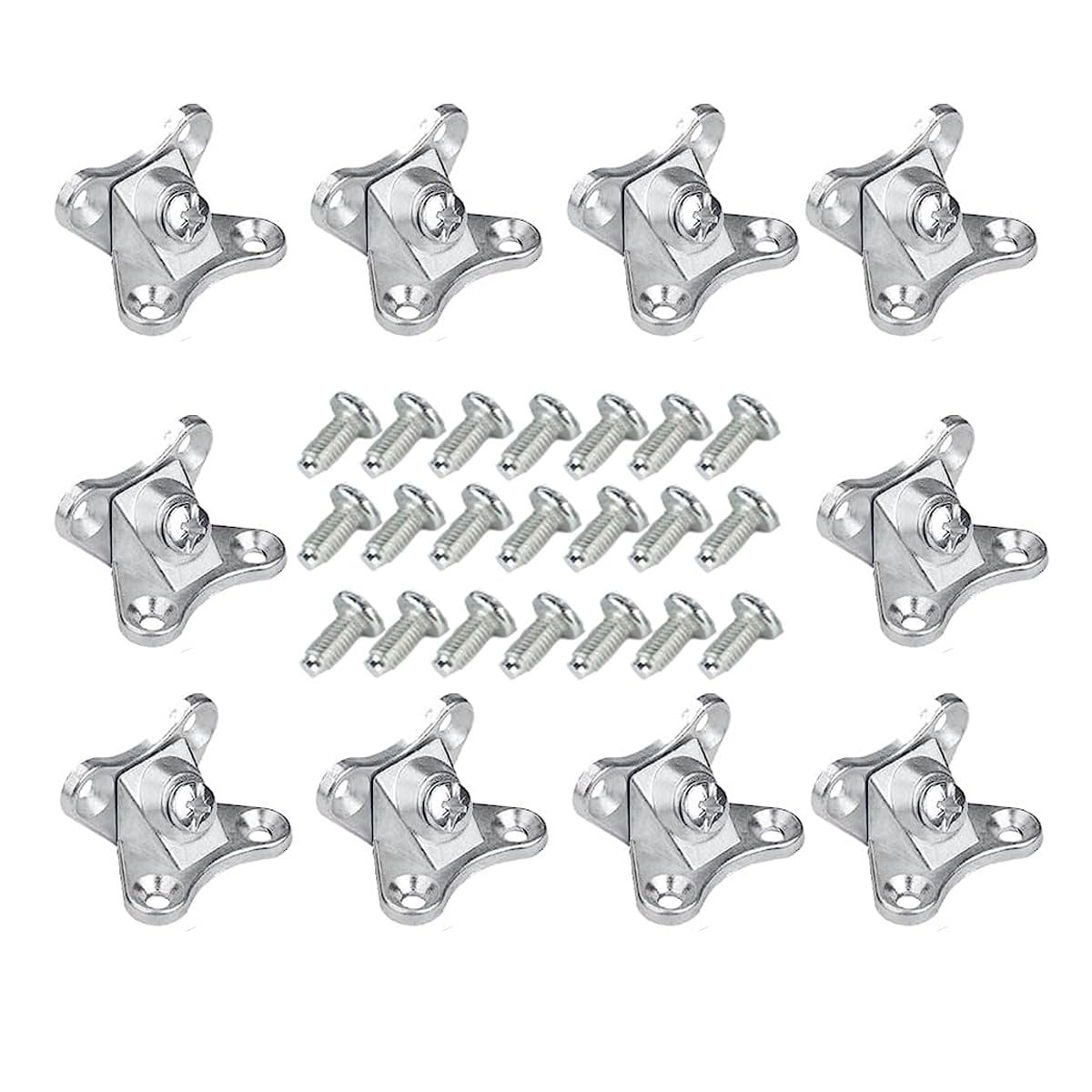 Supports D'angle Papillon Amovibles (lot De 20) - Connecteur En L En Alliage Zinc Pour Meubles Bois, Renfort Structurel