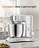 Facelle Food Processor Mixers & Mixer 6.5 L Stainless Steel Mixing Shot Kneading Machine 10 Speed Levels + Pulse Function Dough Kneading Machine Including 3-Piece Patisserie Set [Energy Class A+++]