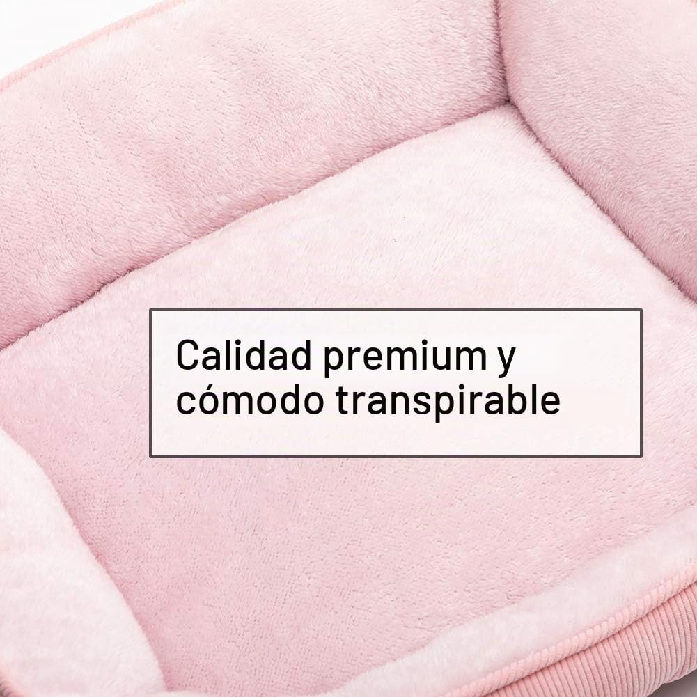 Hollypet Cama para Gatos y Cachorros, Nido para Gatos y Perros Pequeños, Cama Cojín Suave & Transpirable para Dormir para Mascotas, Rosa (50 * 45 * 15cm)