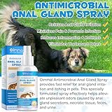 Hunde Analdrüsen Spray-120 ml Lindert schnell Analdrüsenreizungen und lindert Juckreiz,Stoppt das Scharren,Beseitigt hartnäckige Gerüche,Schmerzlindernd und Juckreizstillend,Sicher für alle Tiere