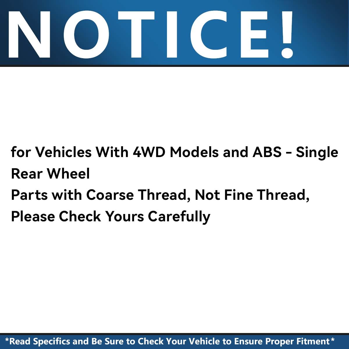 Detroit Axle - 4WD Front Wheel Bearing Hub for Ford F-250 F-350 Super Duty 1999-2004, Excursion 2000-2002, Wheel Bearing and Hub Assembly 2001 Replacement [w/Coarse Thread]