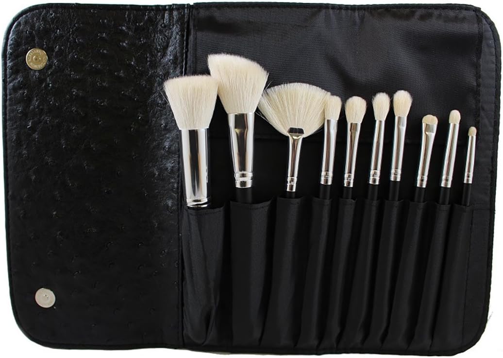 Morphe 10 Piece Deluxe Brush Set w/ Ostrich Skin Snap Case -Set 692 by Morphe Brushes