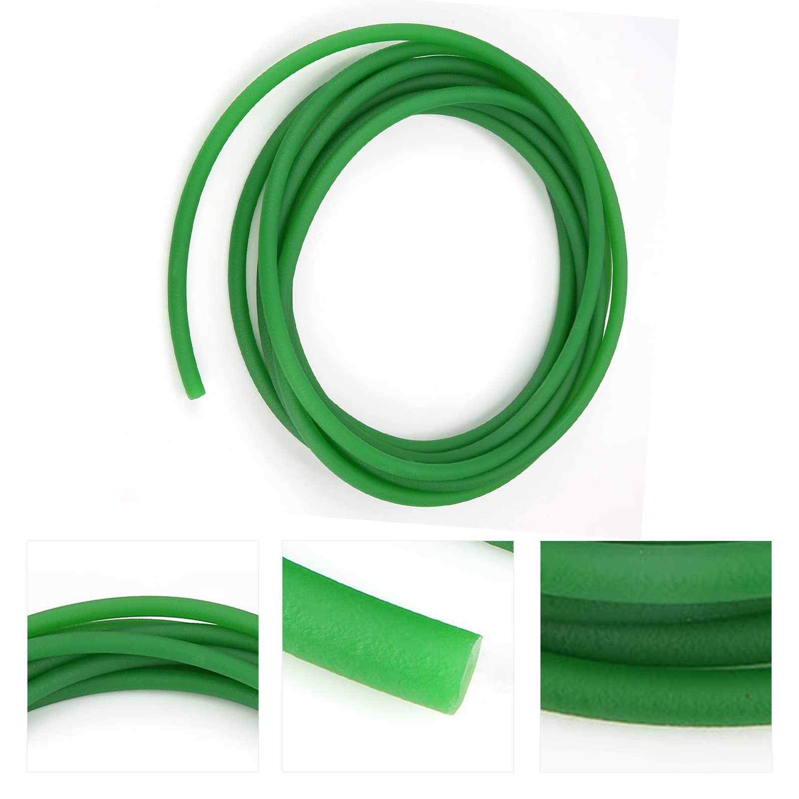 Ejoyous Correa Redonda de Poliuretano PU Verde 8mm x 5m para Transmisión