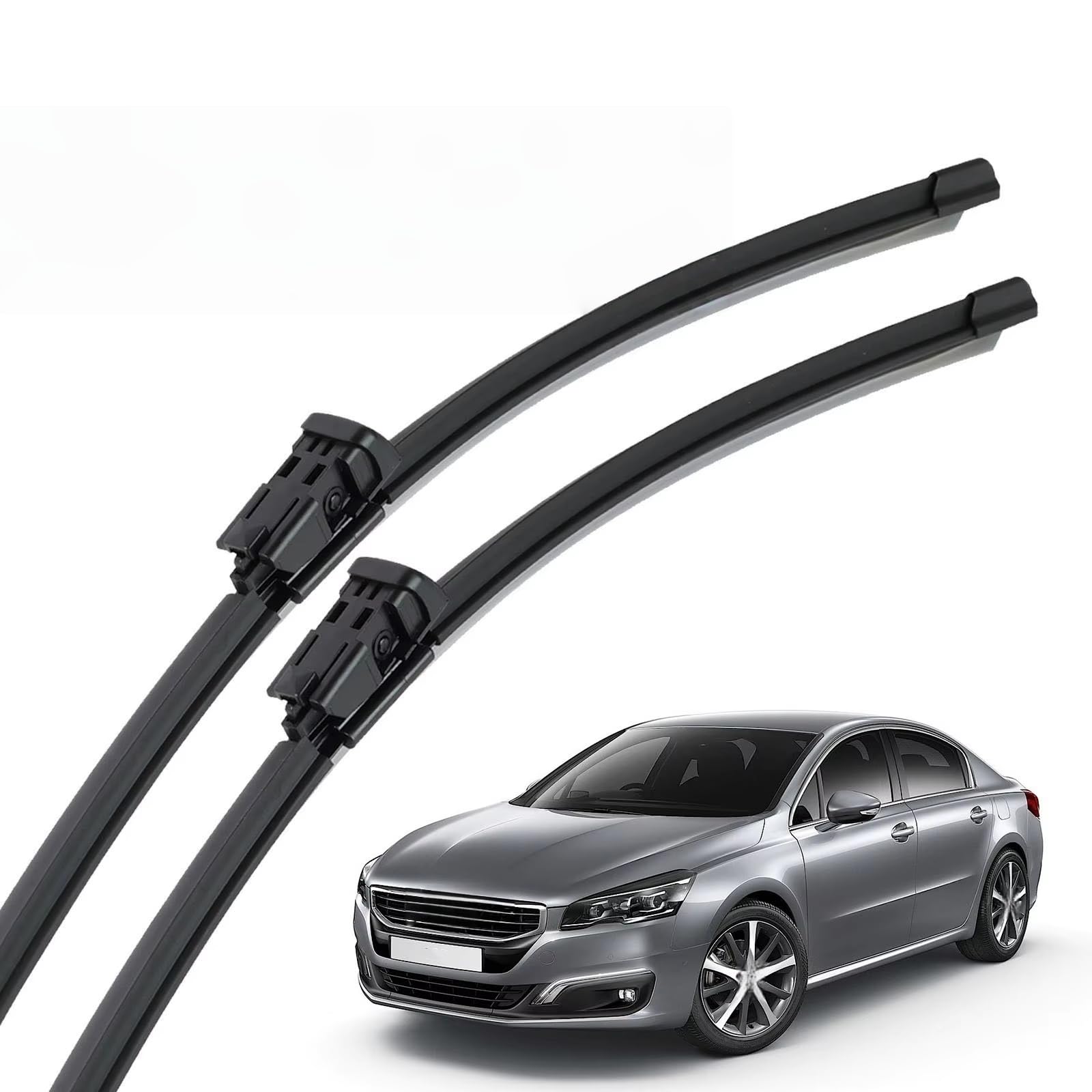 PAPEP Windscreen Wiper Blades for Peugeot 508 2010-2018 26"+26", Front Replacement Wipers OEM Quality Water Repellent Rubber Automotive Windshield