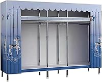 Vista 17 de large closets Portable Wardrobe Closet Thickened Steel Pipe Clothes Closet Saves Space Closets for Bedroom 145cm/165cm/201cm Cloth Closet