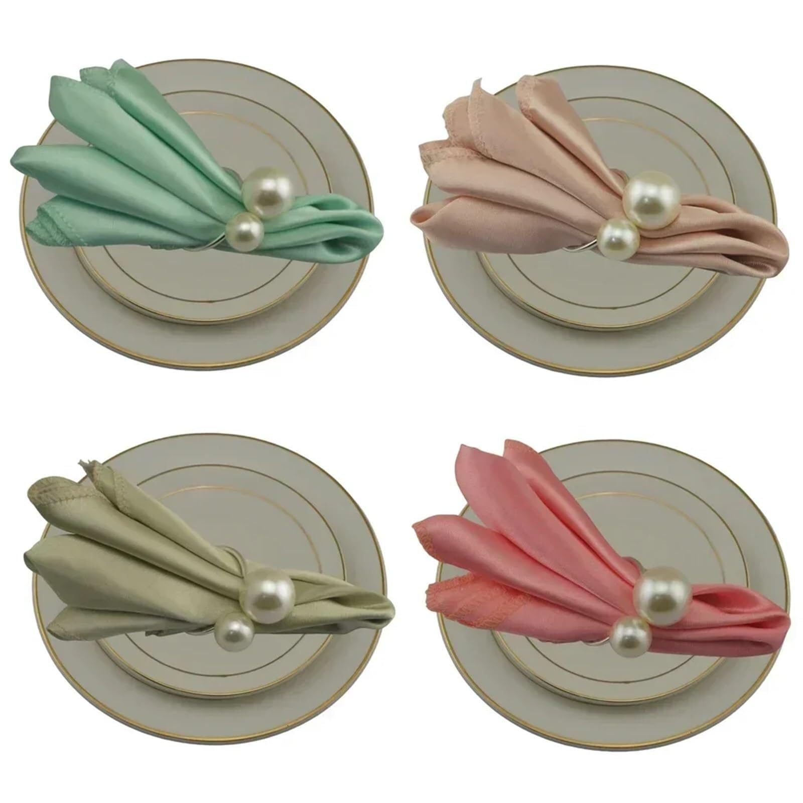 Servilletas De Tela Servilletas Cuadradas De Satén 60 Uds., 48x48cm Y 19 Pulgadas for Decoraciones for Fiesta Boda, Tela Suave for Cena, Restaurante(Light Blue)