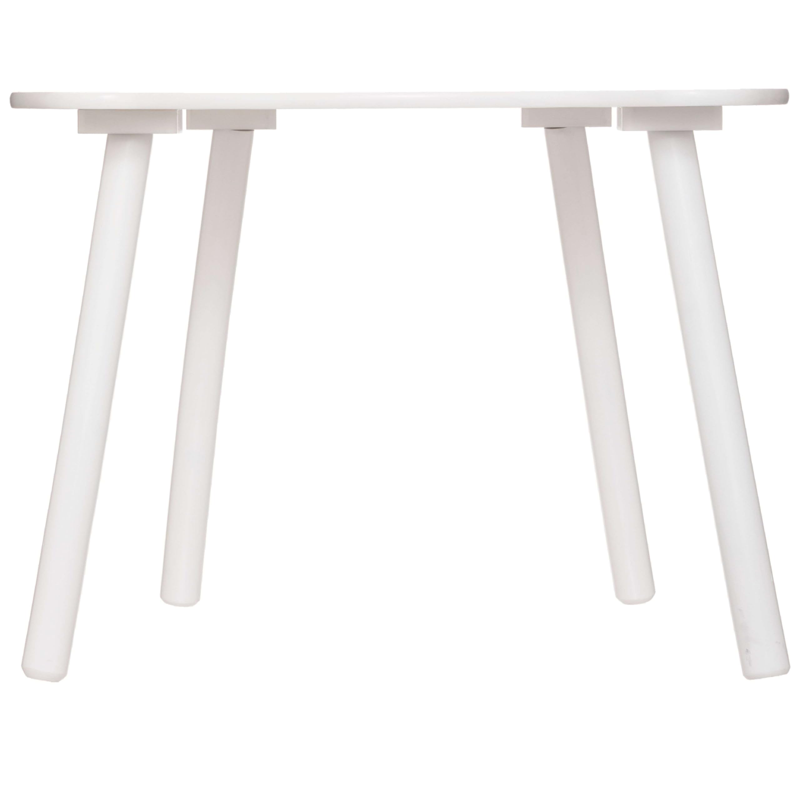 Miroytengo Pack Infantil Mesa Luna + Silla Douceur Conjunto Muebles Infantiles Melamina y Madera Color Blanco