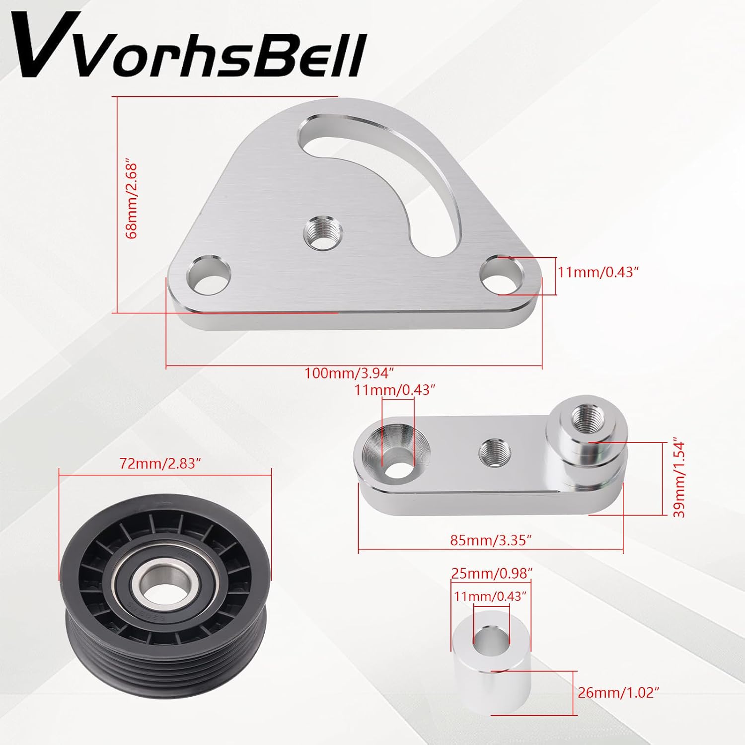 LS Serpentine Belt Tensioner with Pulley for 97-04 LS1 LS6